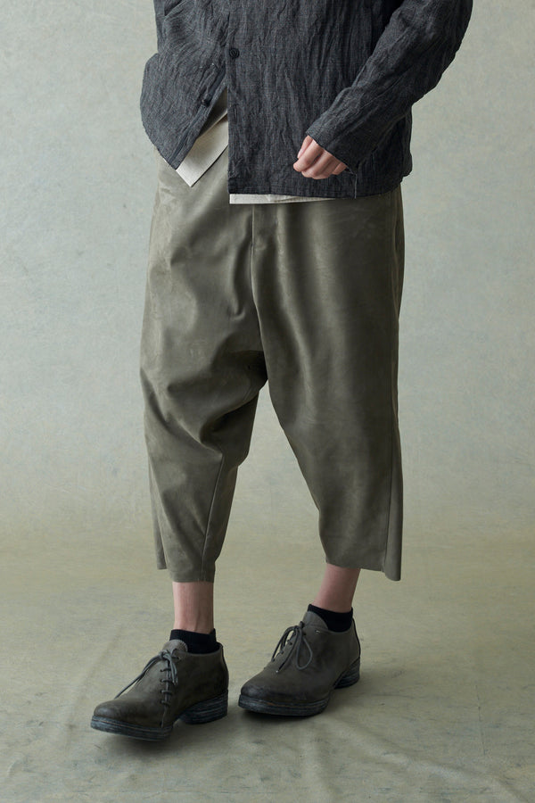 DEVOA 24 spring and summer calfskin pants PTF-USRP sand gray
